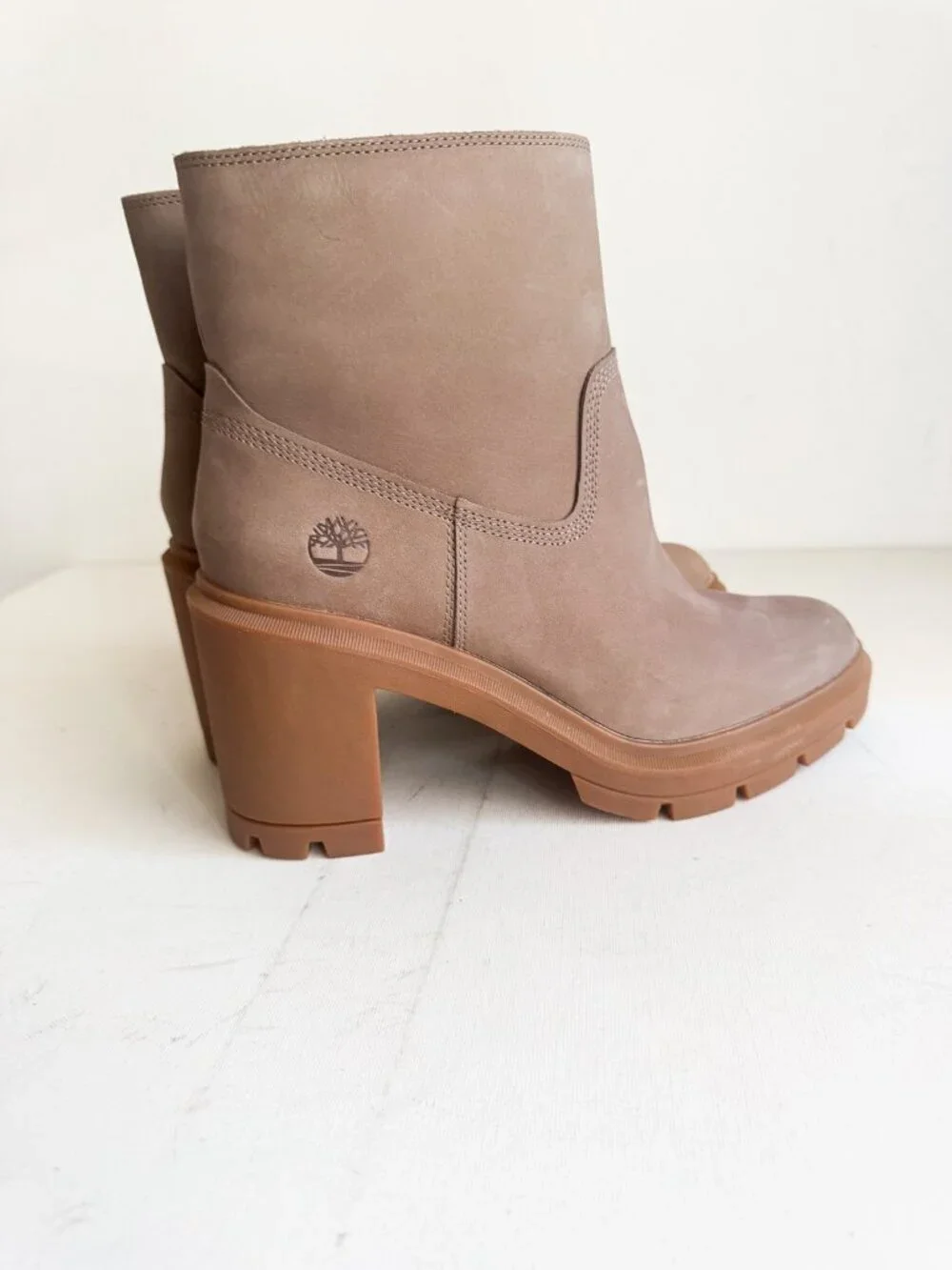 Timberland Allington Heights Mid Zip Boots taupe Nubuck Suede 11